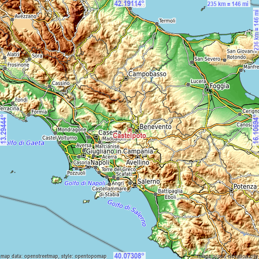Topographic map of Castelpoto