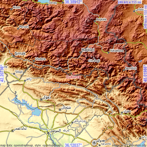 Topographic map of Çukurca