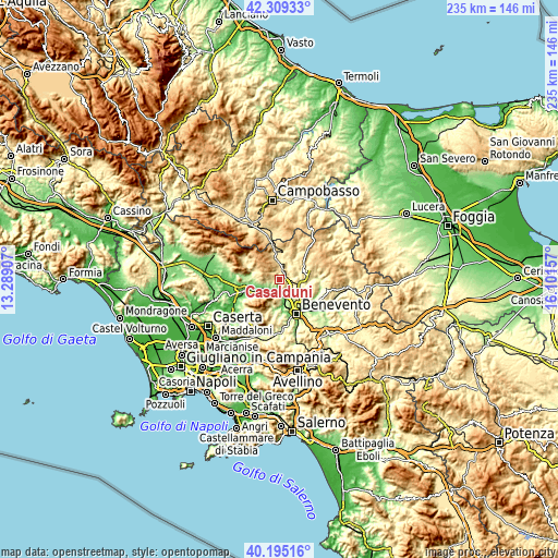 Topographic map of Casalduni