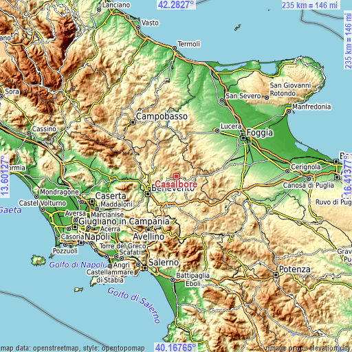 Topographic map of Casalbore