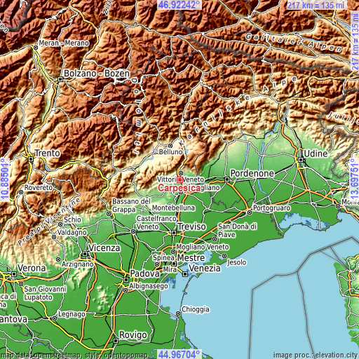 Topographic map of Carpesica