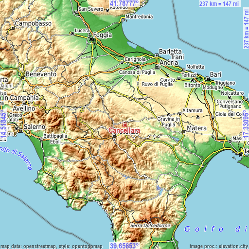 Topographic map of Cancellara