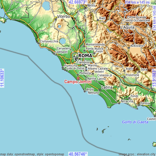 Topographic map of Campo Jemini