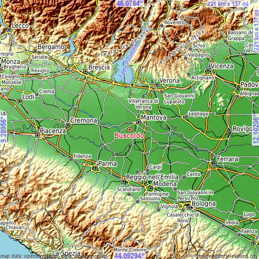 Topographic map of Buscoldo