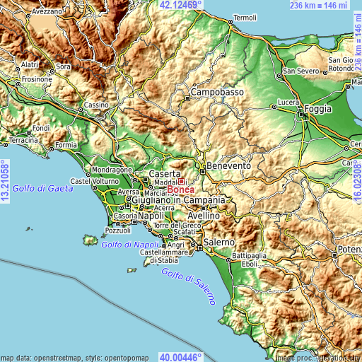 Topographic map of Bonea