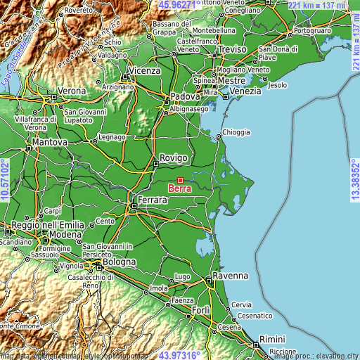 Topographic map of Berra