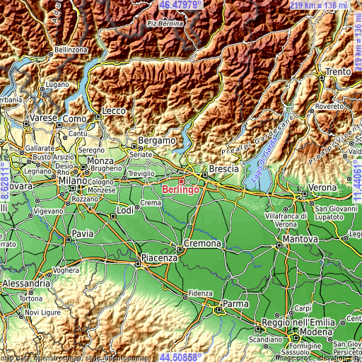 Topographic map of Berlingo