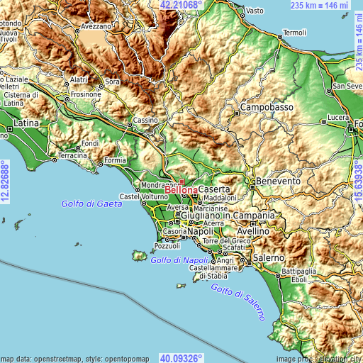 Topographic map of Bellona