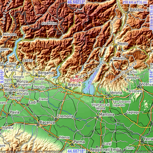 Topographic map of Barghe