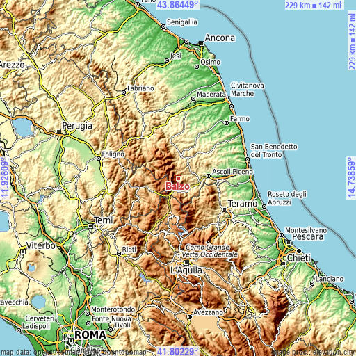 Topographic map of Balzo