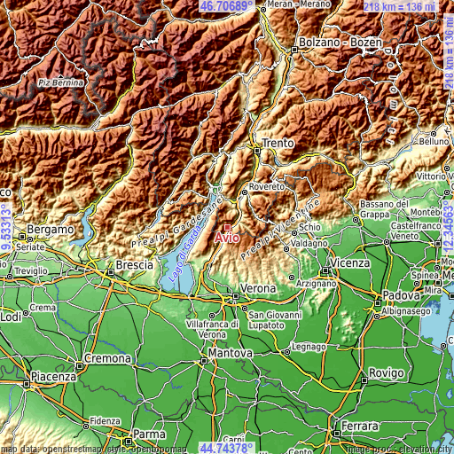 Topographic map of Avio