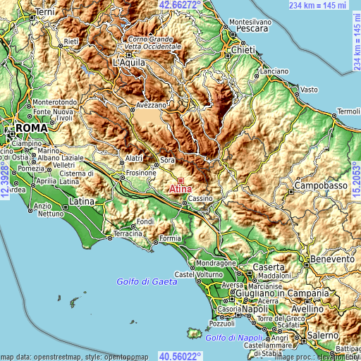 Topographic map of Atina