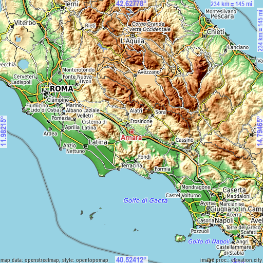 Topographic map of Arnara