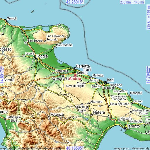 Topographic map of Andria