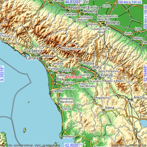 Topographic map of Anchione