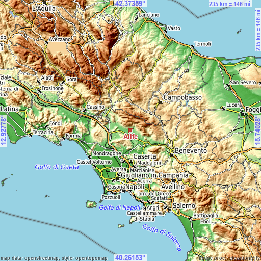 Topographic map of Alife