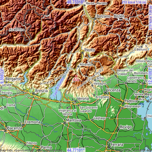 Topographic map of Ala