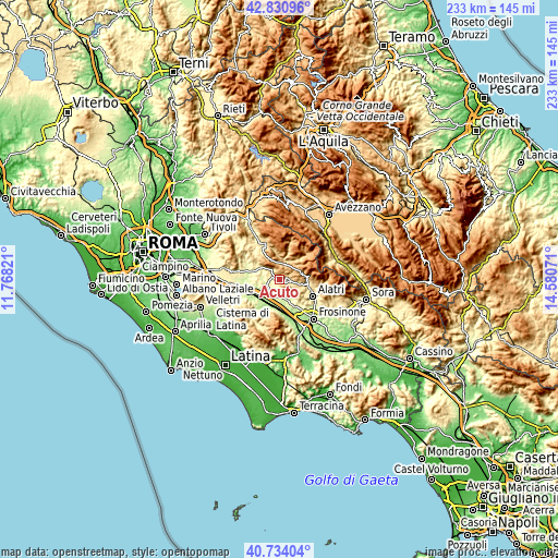 Topographic map of Acuto