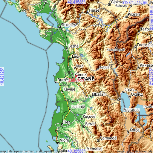 Topographic map of Zall-Herr