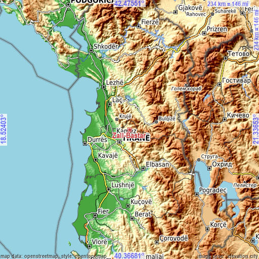 Topographic map of Zall-Bastar