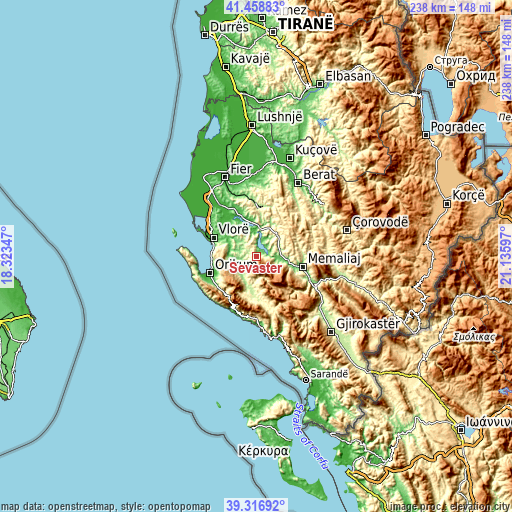 Topographic map of Sevaster