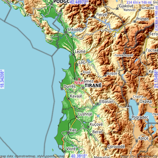 Topographic map of Nikël