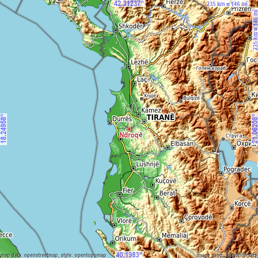 Topographic map of Ndroq