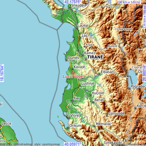 Topographic map of Luzi i Vogël