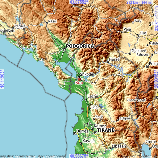 Topographic map of Kuç