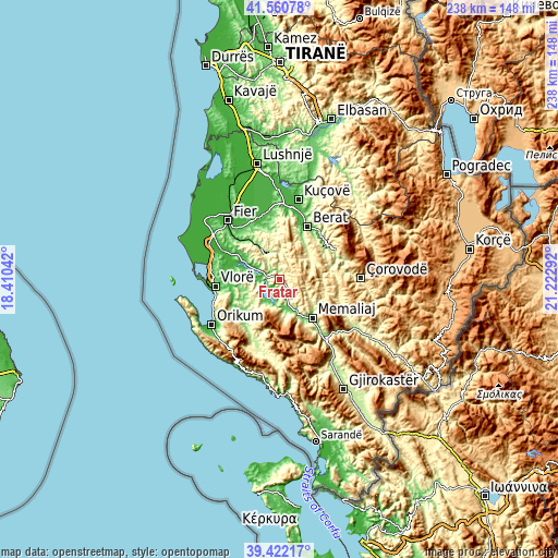 Topographic map of Fratar