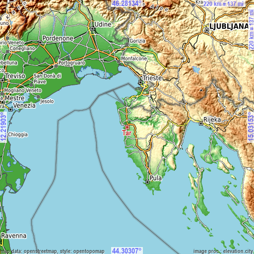 Topographic map of Tar