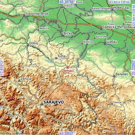 Topographic map of Osmaci