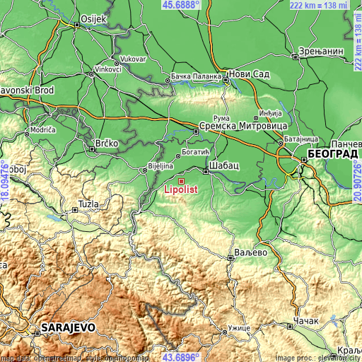 Topographic map of Lipolist