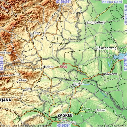 Topographic map of Krog