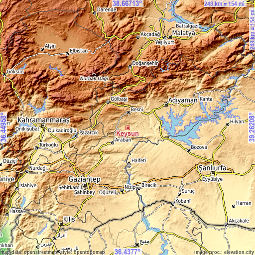 Topographic map of Keysun