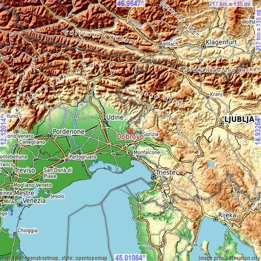 Topographic map of Dobrovo