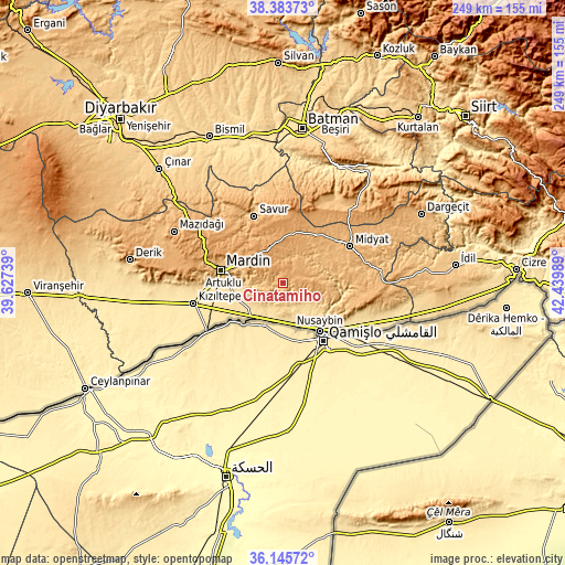 Topographic map of Cinatamiho