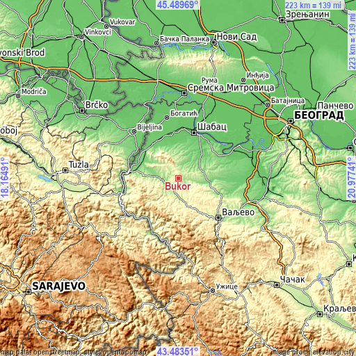 Topographic map of Bukor