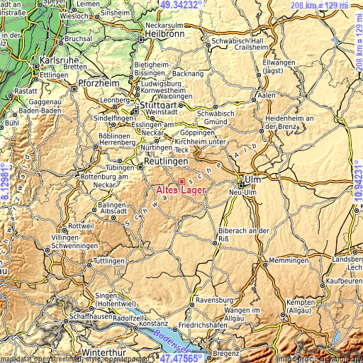 Topographic map of Altes Lager