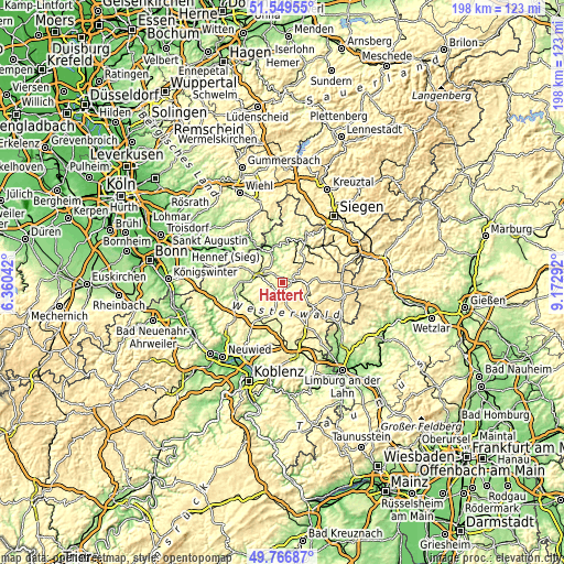 Topographic map of Hattert