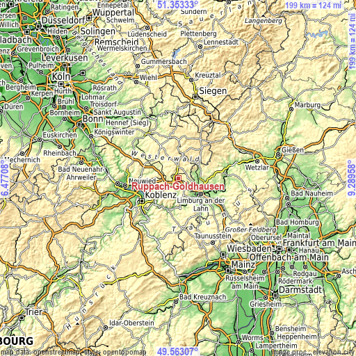 Topographic map of Ruppach-Goldhausen