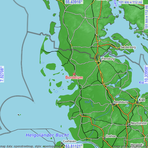 Topographic map of Bordelum