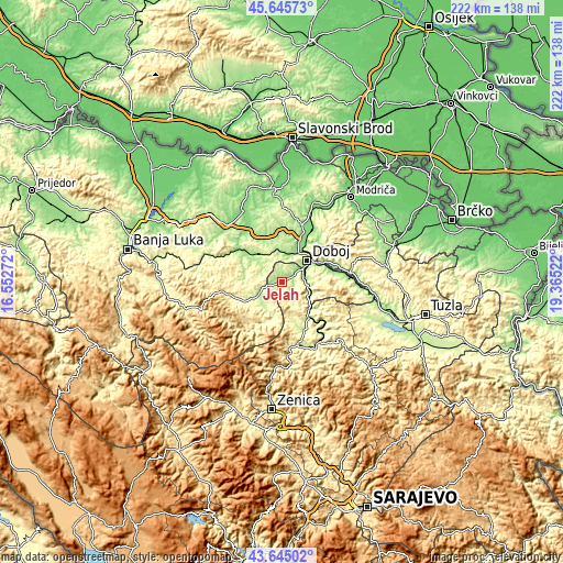 Topographic map of Jelah
