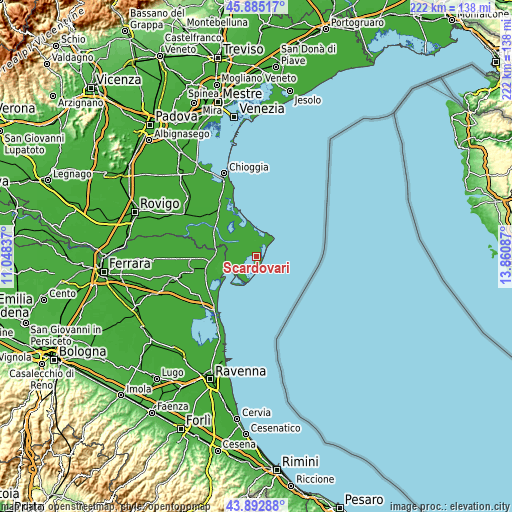 Topographic map of Scardovari