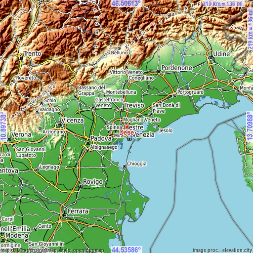Topographic map of Dese