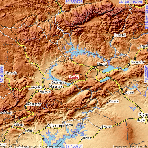 Topographic map of Baskil