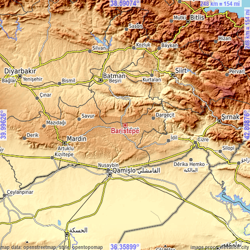 Topographic map of Barıştepe