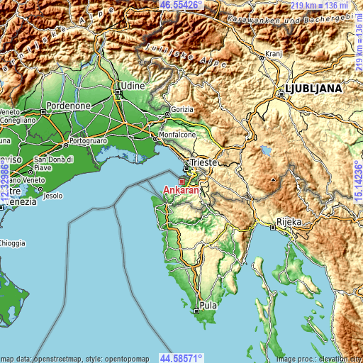 Topographic map of Ankaran