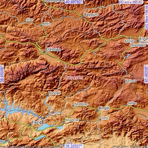 Topographic map of Balpayam