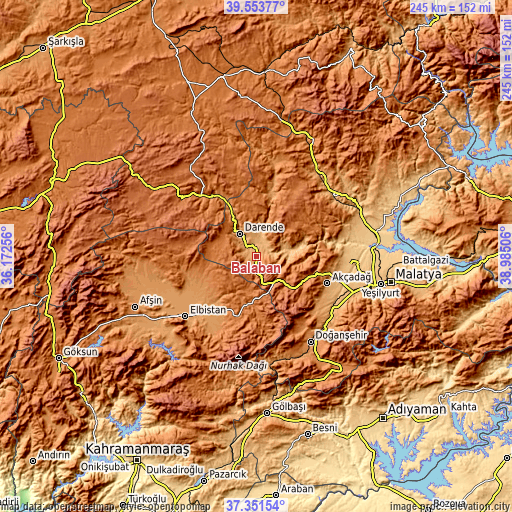 Topographic map of Balaban